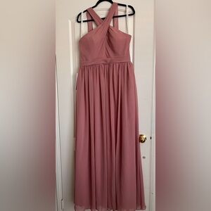 AZAZIE Elvira Bridesmaid Dress (Color: Dusty Rose)